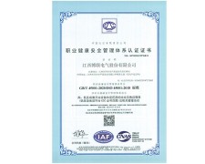職業(yè)健康安全管理體系認證證書 中文